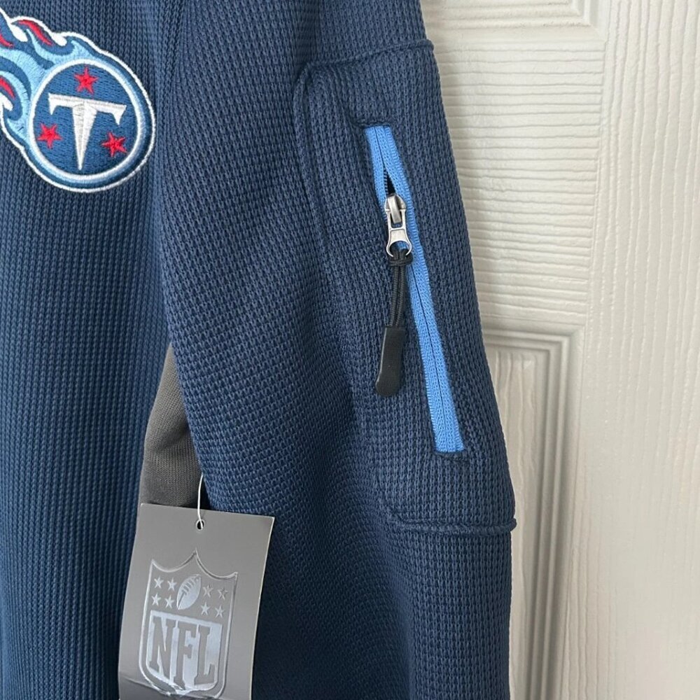 NWT NFL Team Apparel TENNESSEE TITANS Embroidered pullover Jacket Small MSRP $90 - Picture 5 of 15